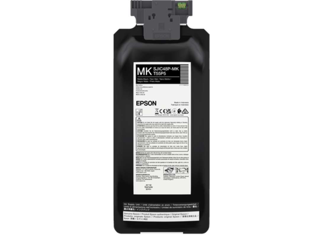 Epson SJIC48P-MK — Matētā melnā tinte ColorWorks C8000e (480 ml)