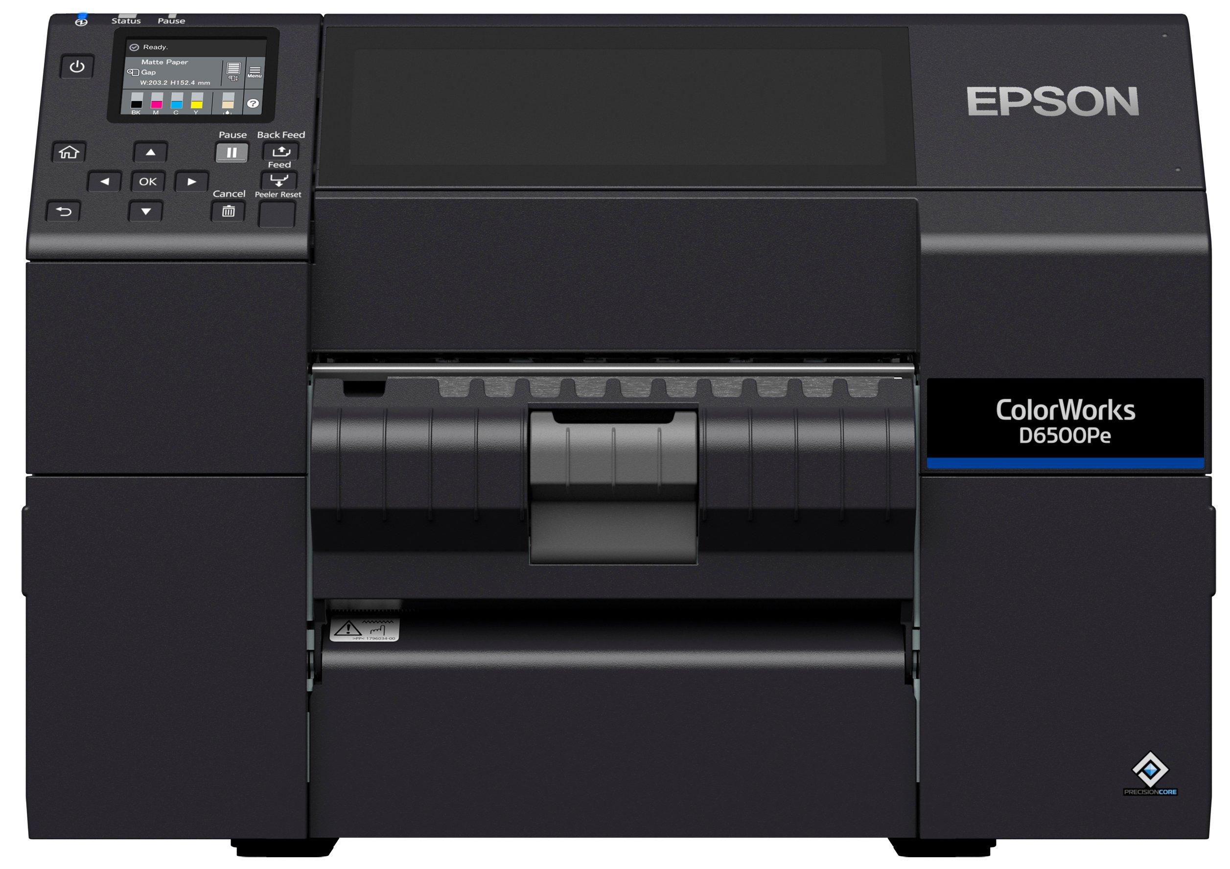 Epson ColorWorks CW-D6500Pe — 216 mm DuraBrite Plata Uzlīmju un Etiķešu Printeris ar Atdalītāju/Peeler