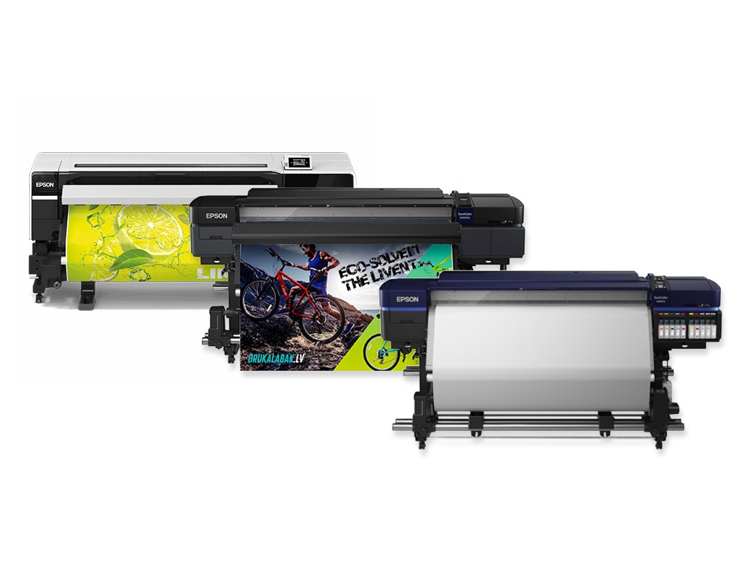 Eco-solvent lielformāta printeri